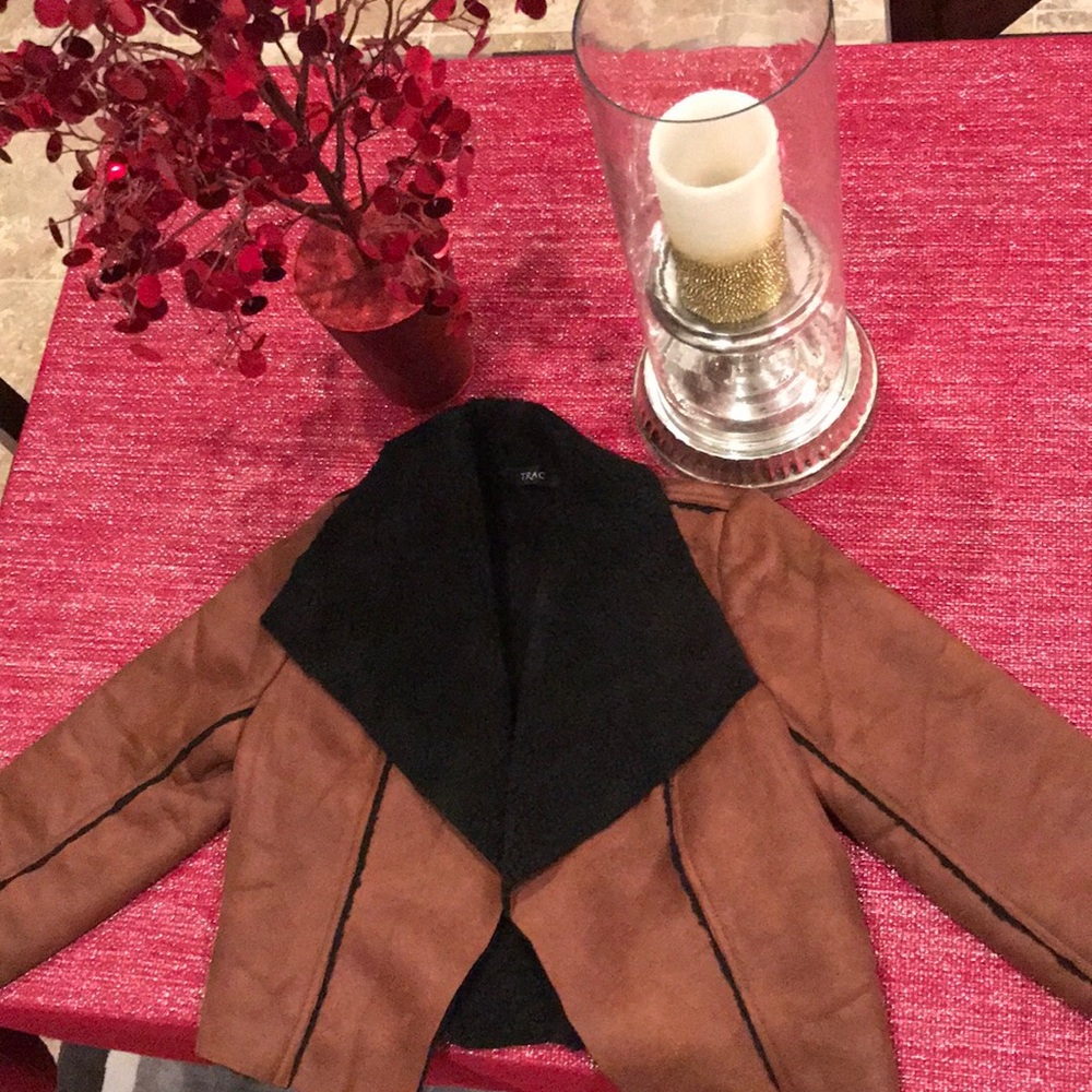 ❄️ 🍁 🎄Ladies Black & Brown Sherpa jacket - Picture 8 of 8